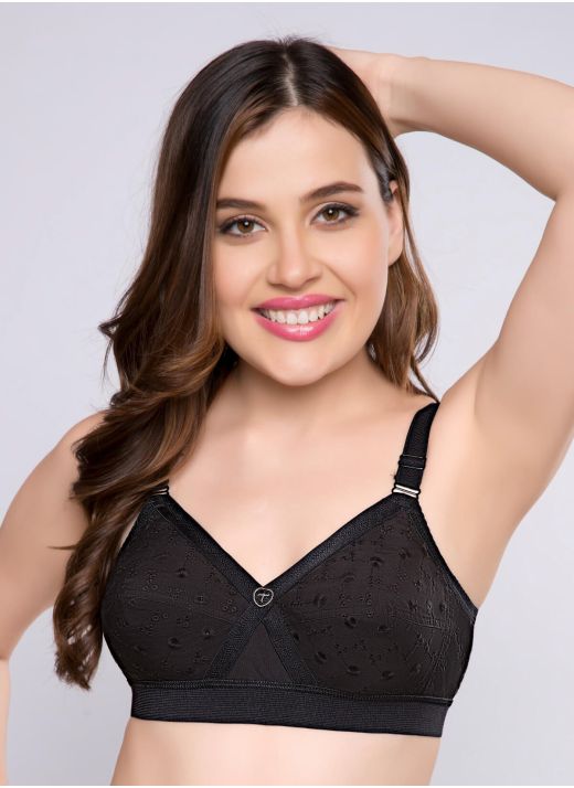 Buy Trylo Padded Non-Wired Full Coverage T-Shirt Bra - Dove at Rs