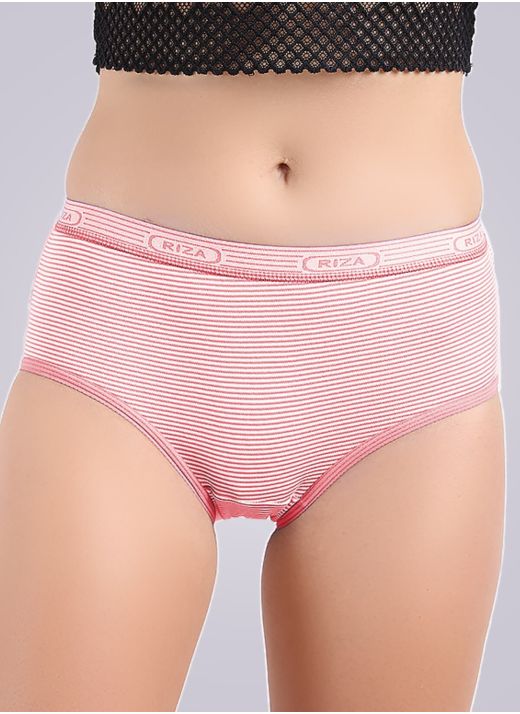 Rucha Nxt Women's Full Hip Coverage Combed Cotton Thick Fabric,Hipster High Waist, 1 Inch (2.5 Cm) Outer Elastic Panties (Pack Of - 3 Printed Colours May Vary)